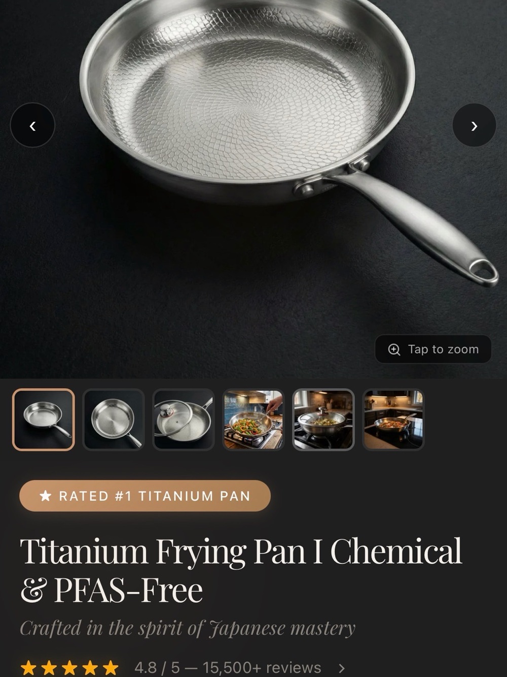 Okura Cookware Stainless Steel Frying Pans - Silver Nonstick Set - Picture 8 of 9